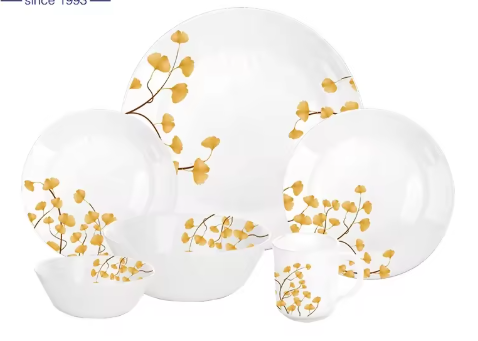 Wholesale 12pcs Opal Glass Dinner Set factory